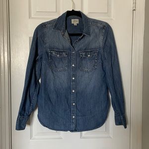 Denim Jcrew Button Down Size 4